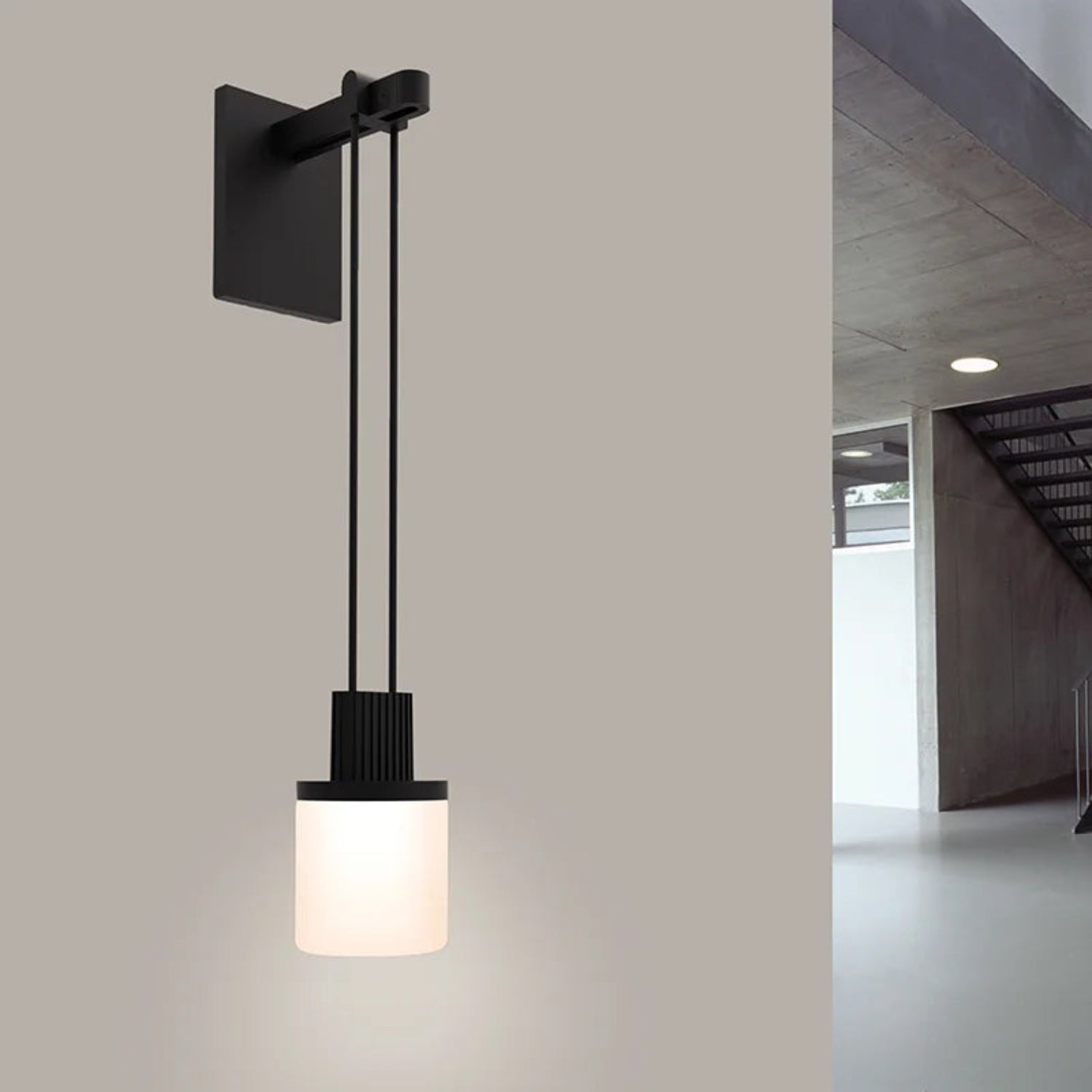 Sonneman Suspenders Satin Black S1L01K-MFXXXX12-RP06 Wall Sconce