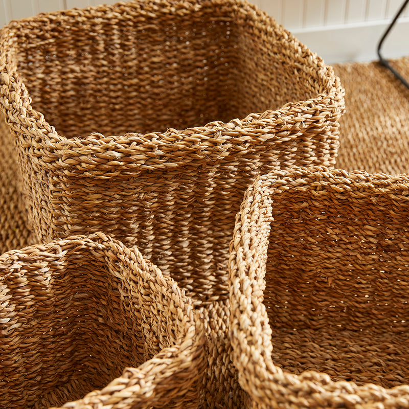 Seagrass Square Cuff Basket Set of 3