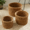 Seagrass Round Cuff Basket Set of 3