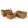 Seagrass Rectangular Cuff Basket Set of 3