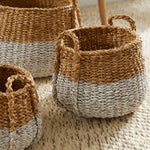 Seagrass Round Handle Basket Set of 3