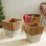 Seagrass Rectangular Storage Basket Set of 3