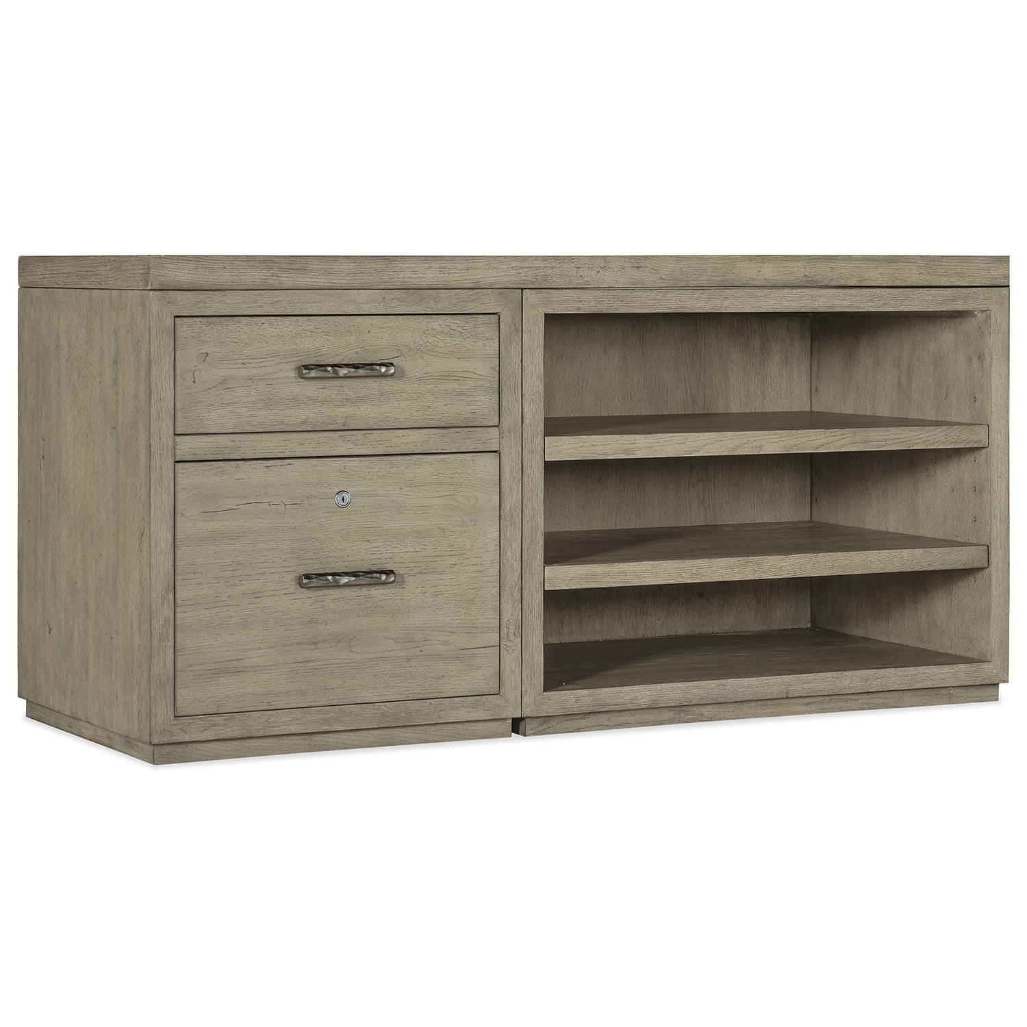 Hooker Furniture Linville Falls Credenza with Lateral File and Open Desk Cabinet