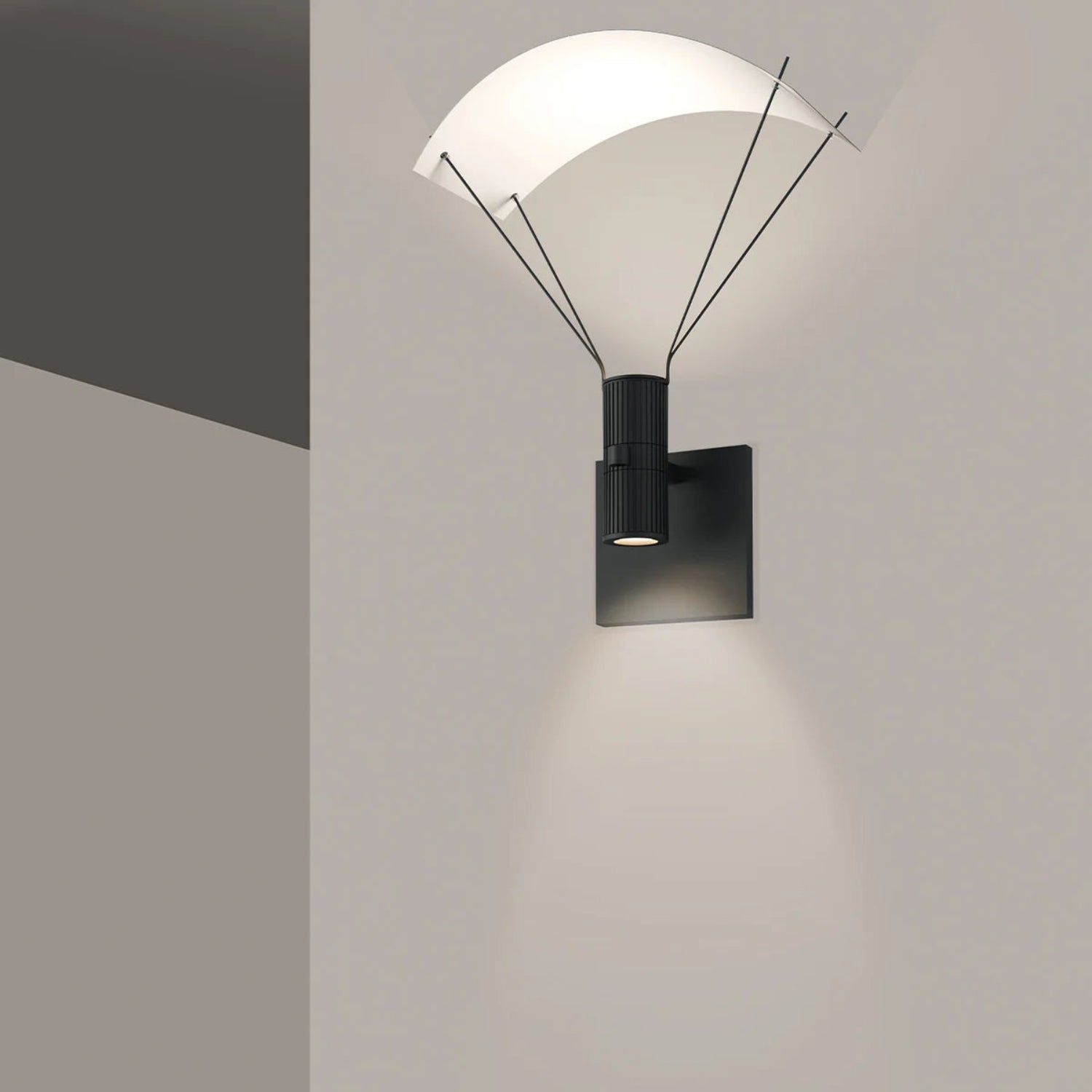 Sonneman Suspenders Satin Black SLS0210 Wall Sconce