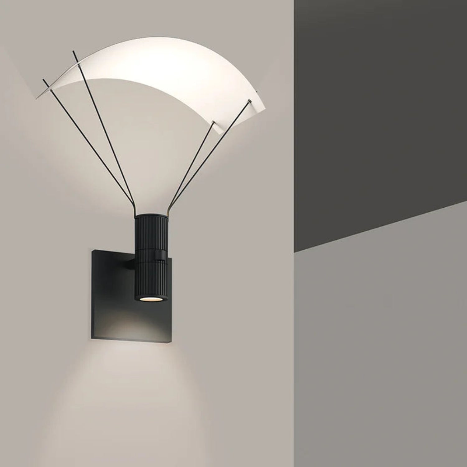 Sonneman Suspenders Satin Black SLS0210 Wall Sconce