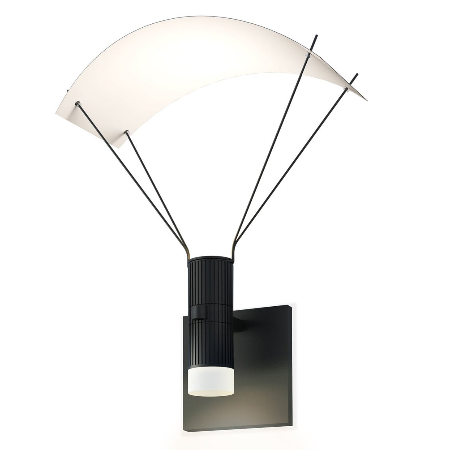 Sonneman Suspenders Satin Black SLS0212 Wall Sconce