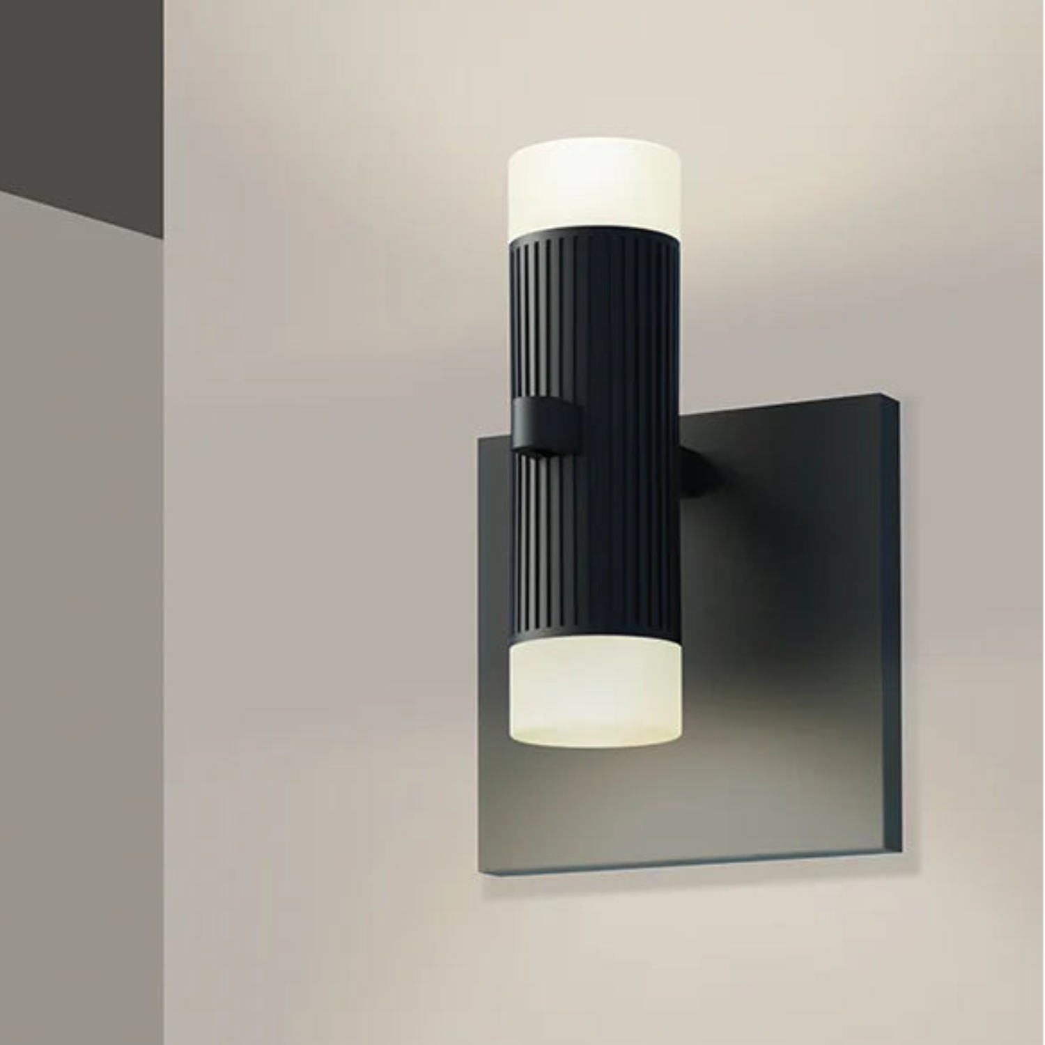 Sonneman Suspenders Satin Black SLS0217 Wall Sconce