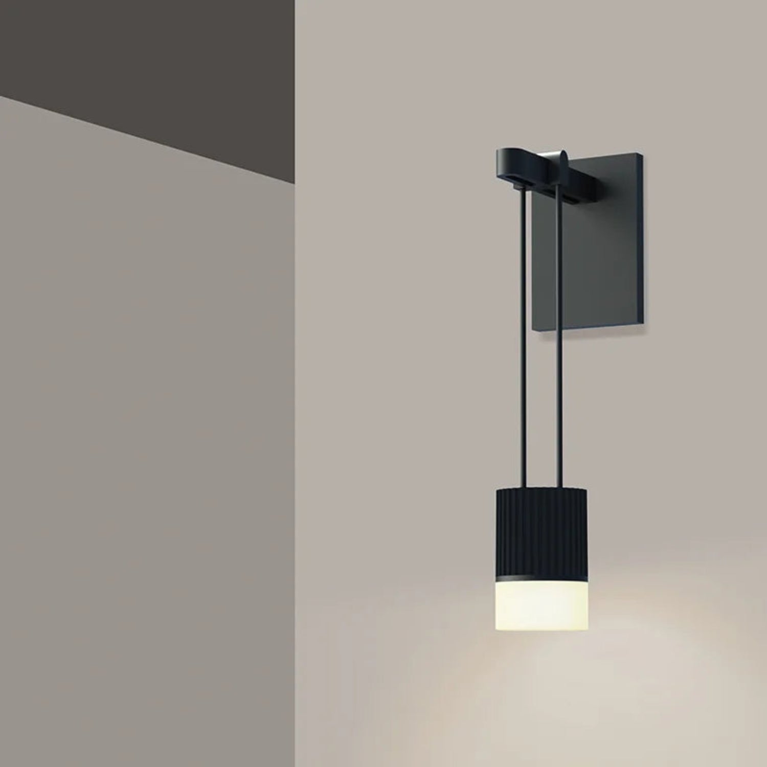 Sonneman Suspenders Satin Black SLS0220 Wall Sconce