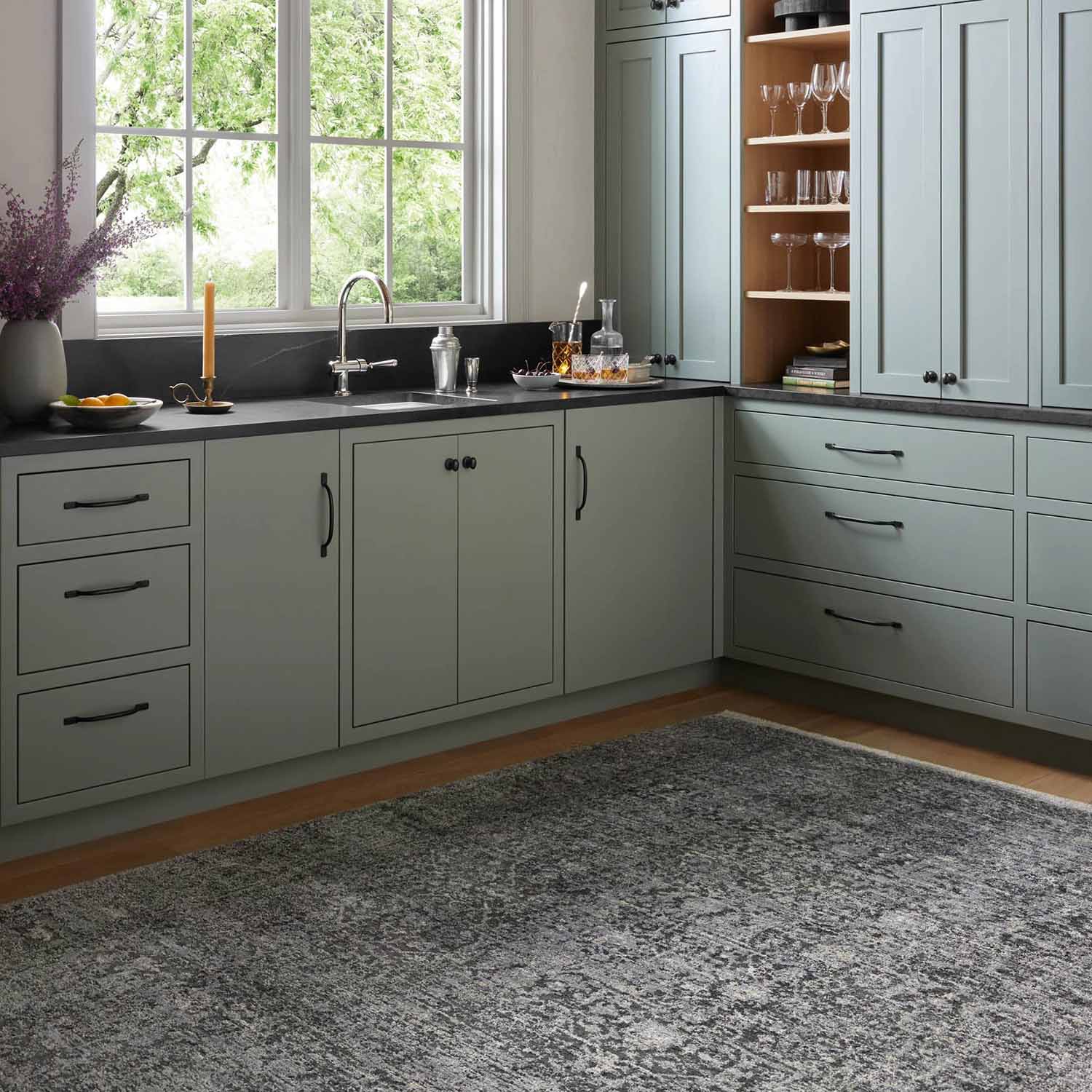 Loloi Sonnet Charcoal/Mist Power Loomed Rug