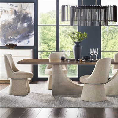 Vanguard Furniture Wells Nathan Sandstone Fabric Dining