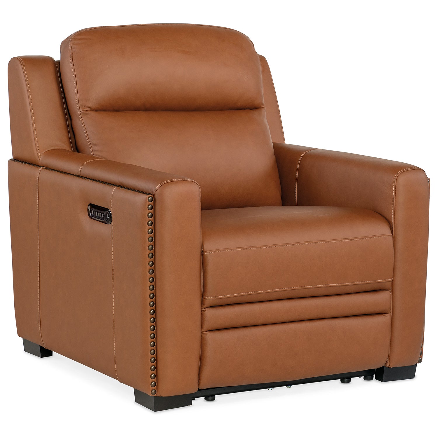 McKinley Candid Spice Leather Power Recliner with Power Headrest And Lumbar - Thumbnail 3