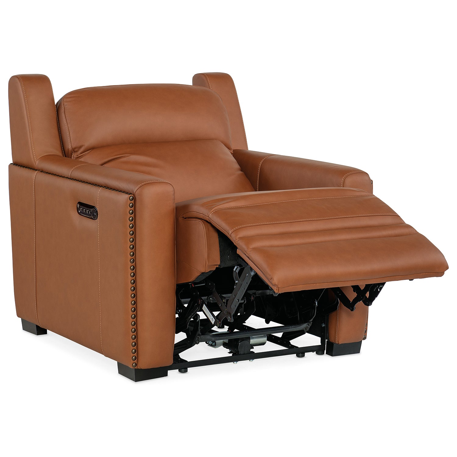 McKinley Candid Spice Leather Power Recliner with Power Headrest And Lumbar - Thumbnail 2