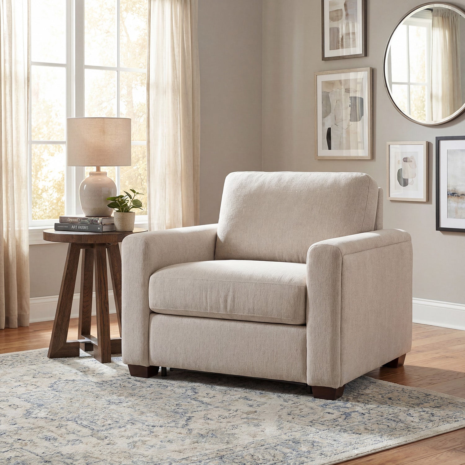 Hooker Furniture Griffin New Page Flax Twin Sleeper Chair