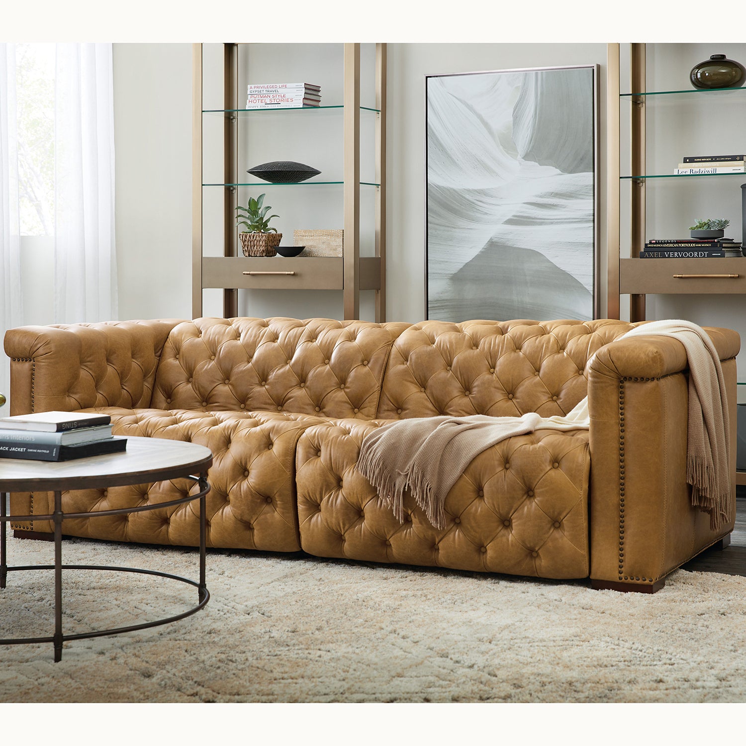 Hooker Furniture Savion 2 over 2 Sofa with Power Recline & Power Headrest