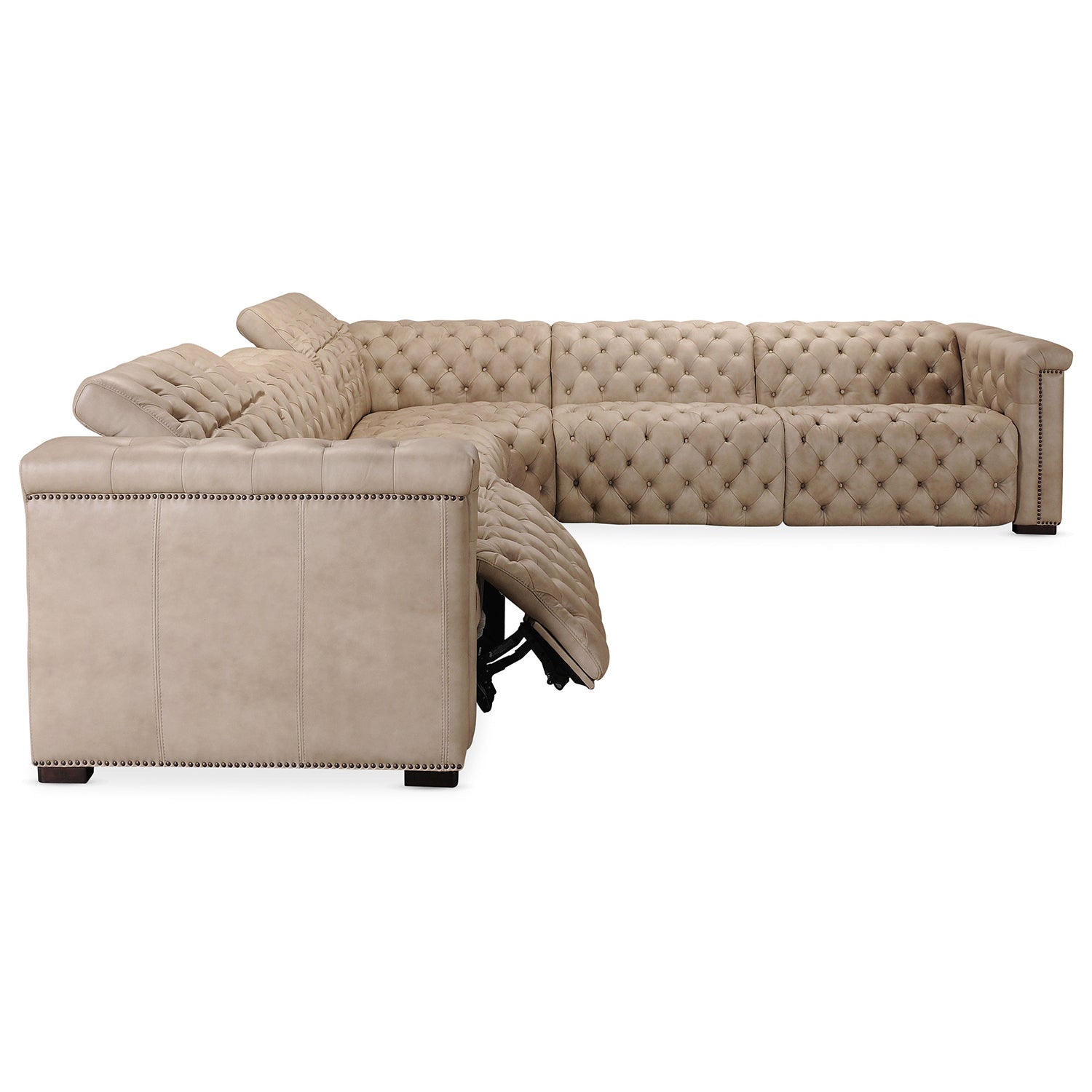Hooker Furniture Savion Grandier 5-Piece Sectional with Power Recline & Power Headrest