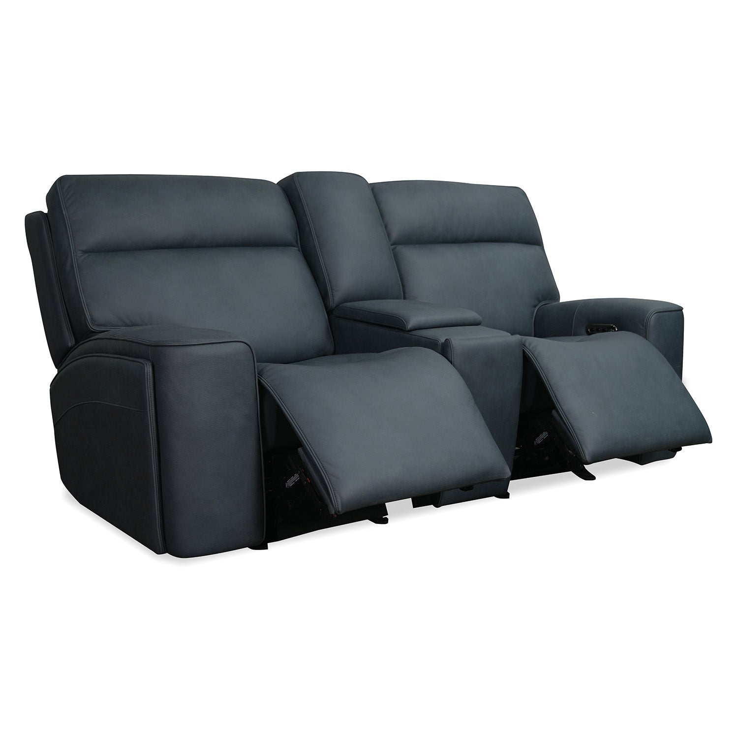 Hooker Furniture Riverton Power Gliding Console Loveseat with Power Headrest and Lumbar