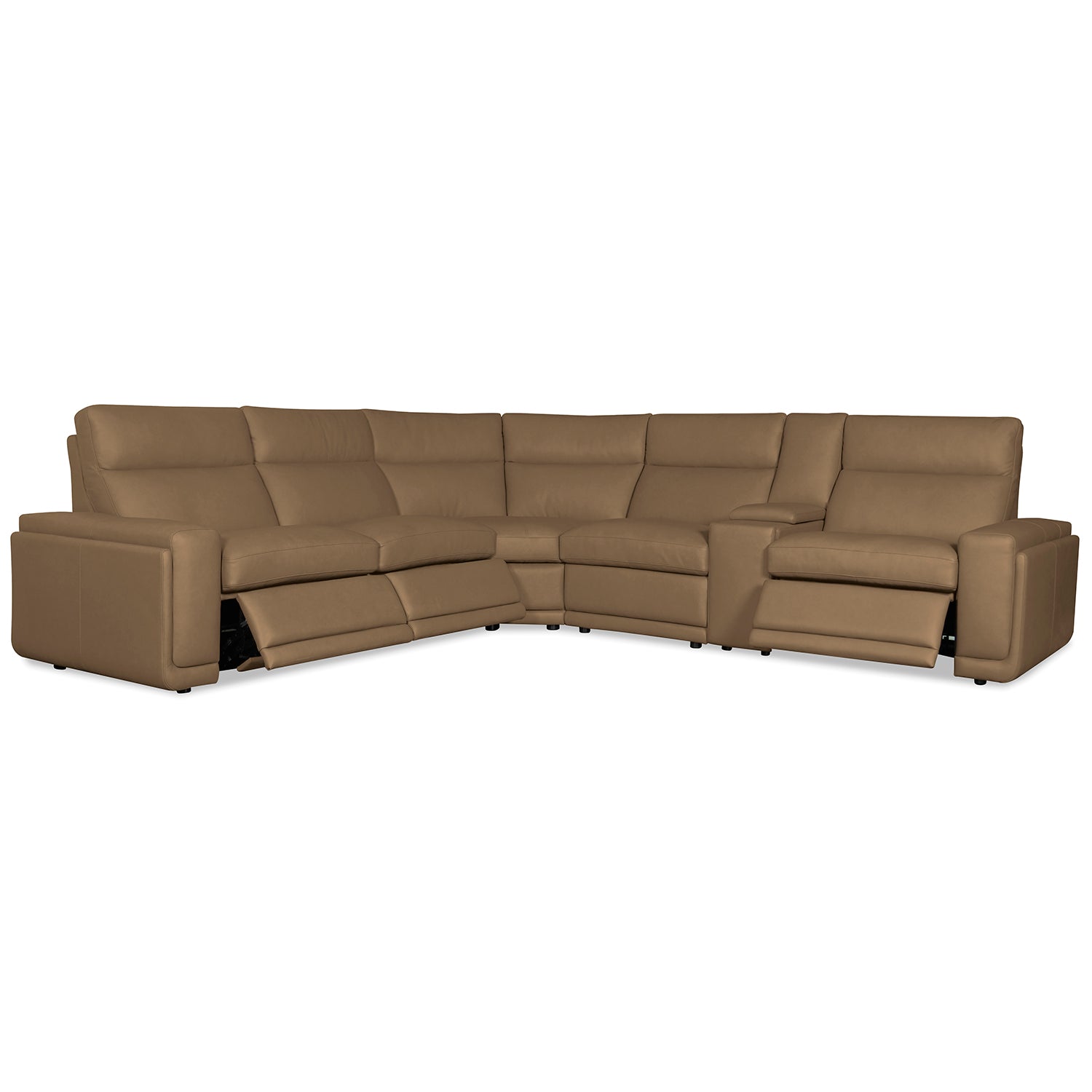 Hooker Furniture Simone Brown Six-Piece Power Reclining Sectional Sofa