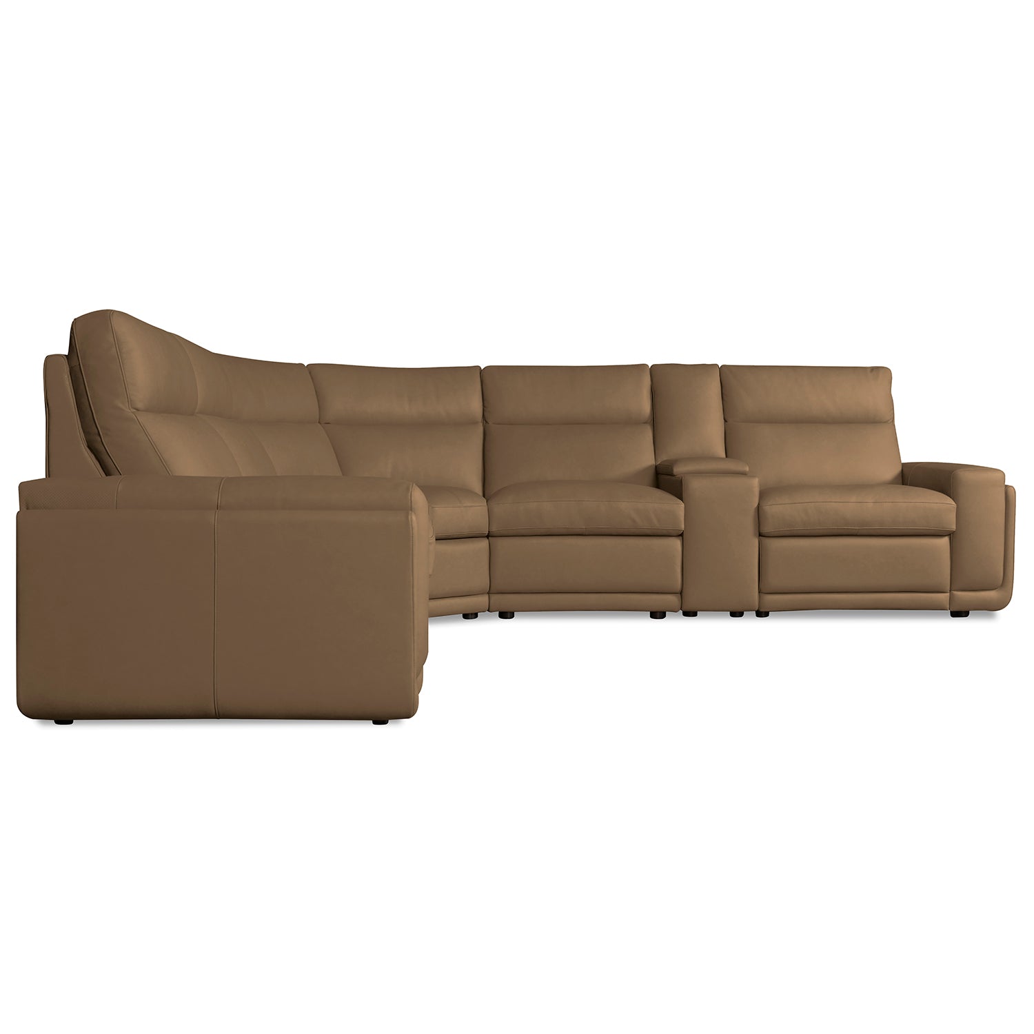 Hooker Furniture Simone Brown Six-Piece Power Reclining Sectional Sofa