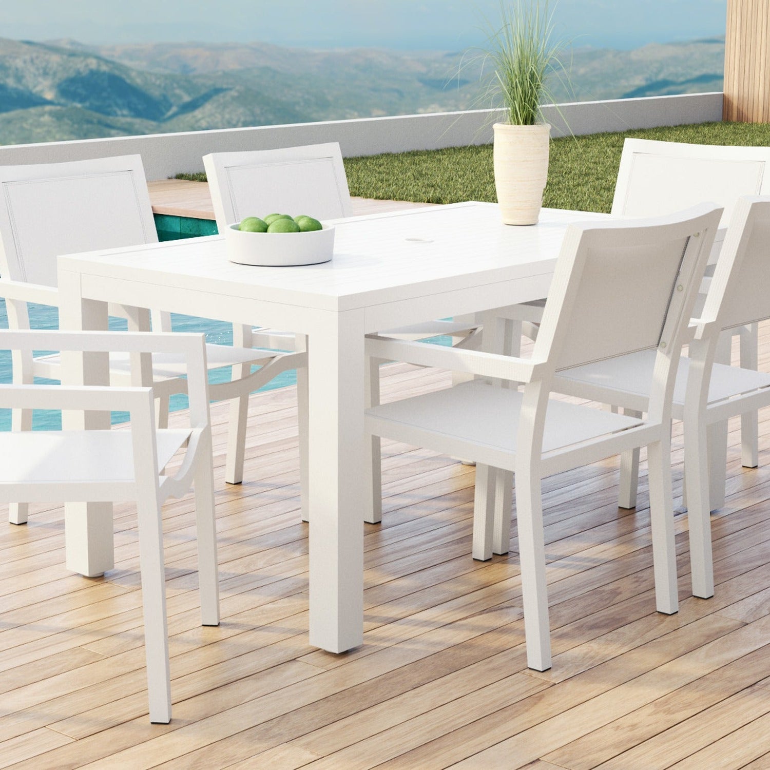 Sunset West Naples Rectangular 36in x 64in Outdoor Dining Table