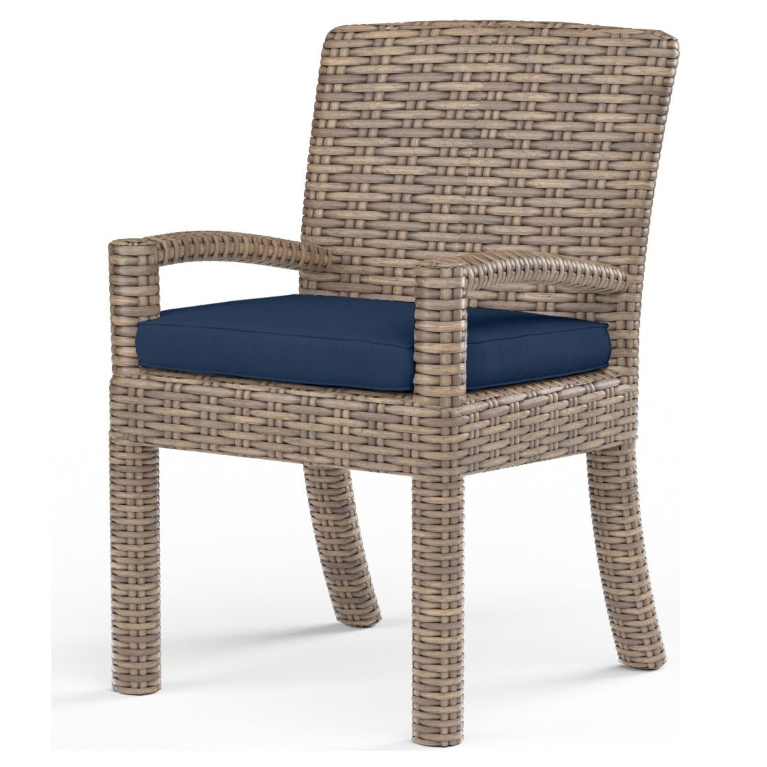 Sunset West Havana Spectrum Indigo w/Self Welt Outdoor Dining Chair Set of 2