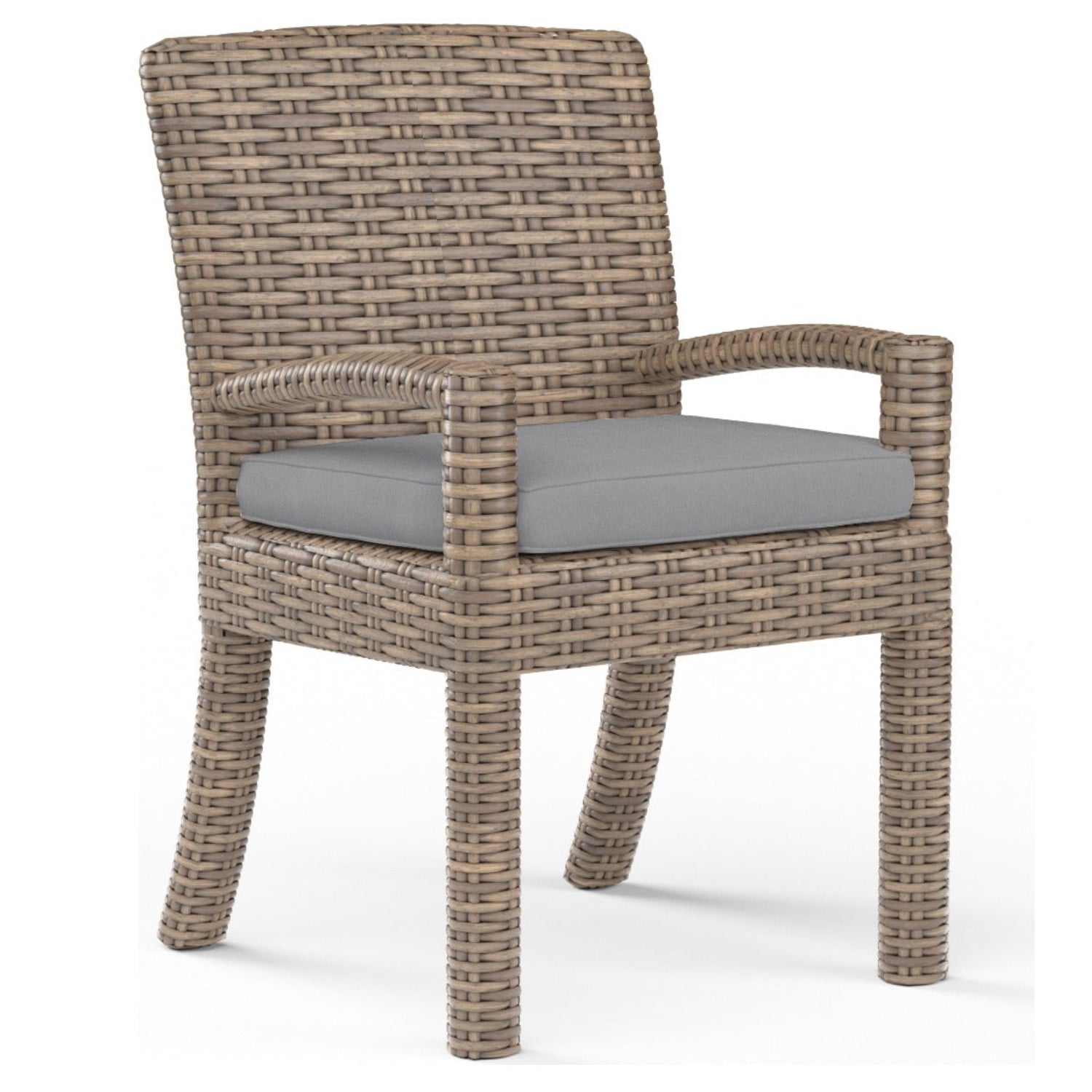 Sunset West Havana Canvas Granite w/Self Welt Outdoor Dining Chair Set of 2