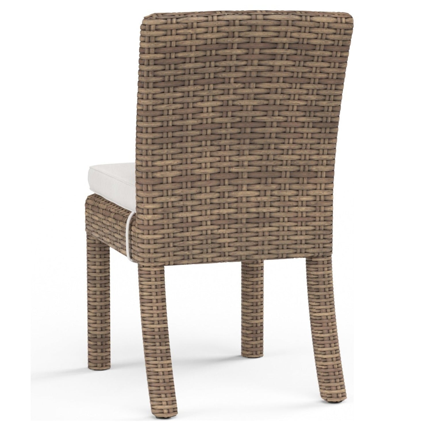 Sunset West Havana Canvas Flax w/Self Welt Outdoor Armless Dining Chair Set of 2