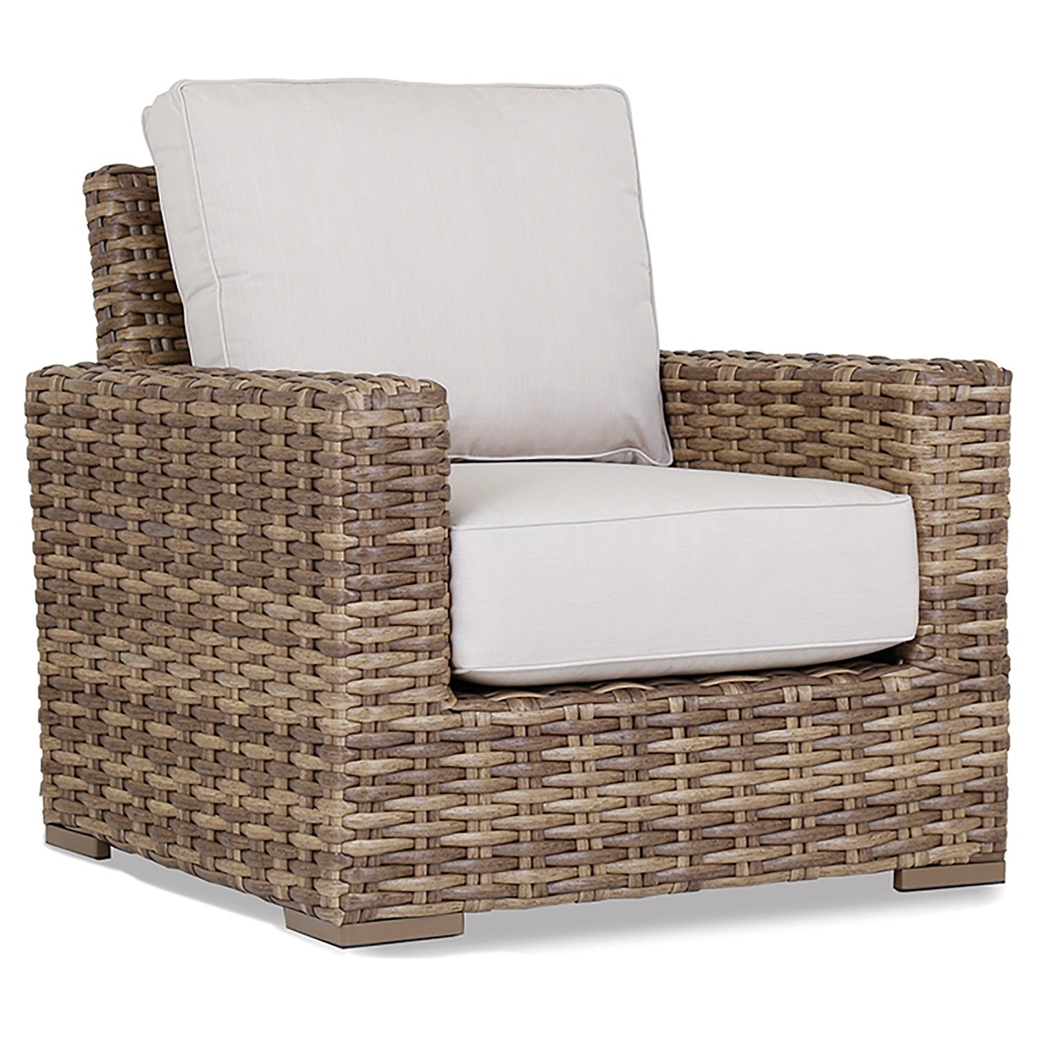 Sunset West Havana Canvas Flax w/Self Welt Outdoor Club Chair