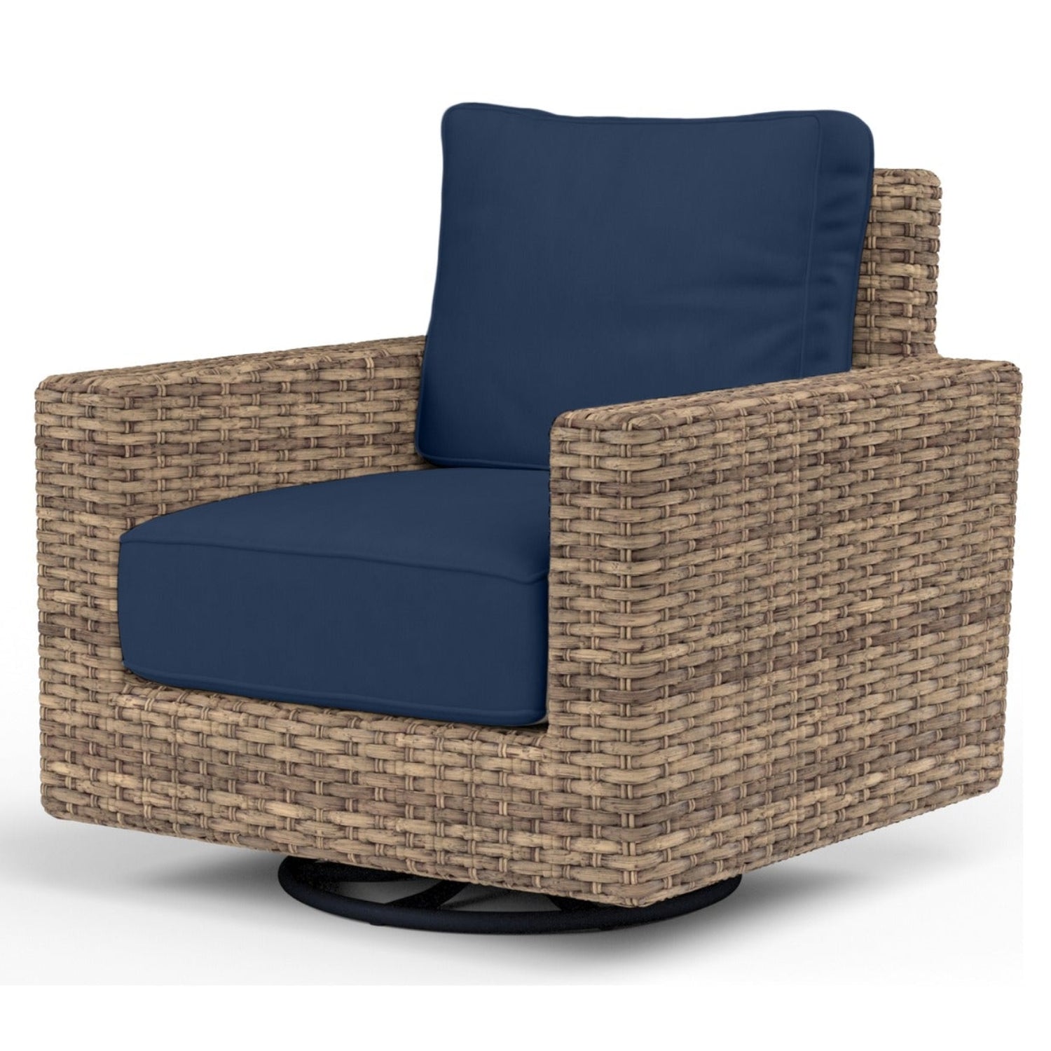 Sunset West Havana Spectrum Indigo w/Self Welt Outdoor Swivel Club Rocker