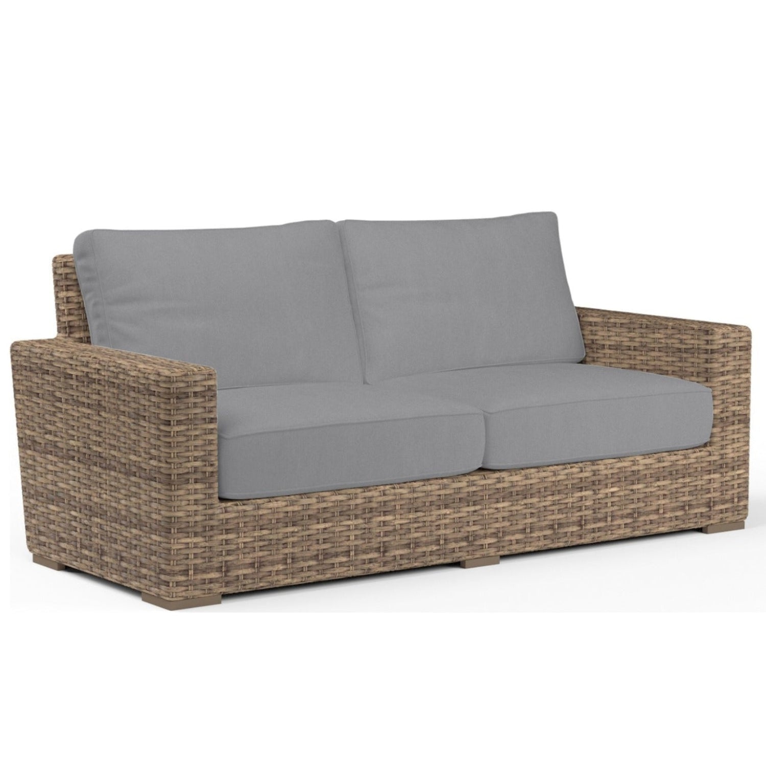 Sunset West Havana Canvas Granite w/Self Welt Outdoor Loveseat