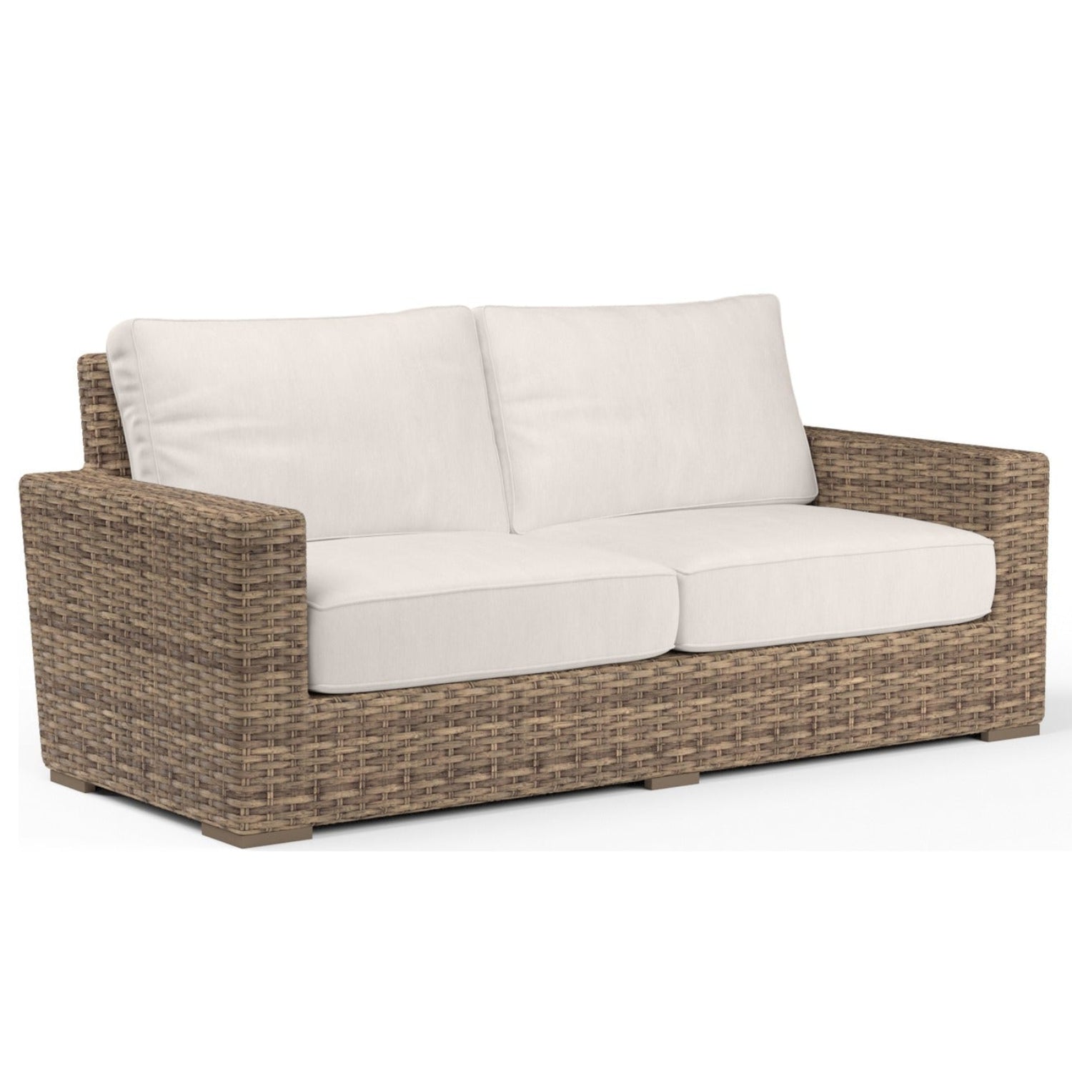 Sunset West Havana Canvas Natural w/Self Welt Outdoor Loveseat