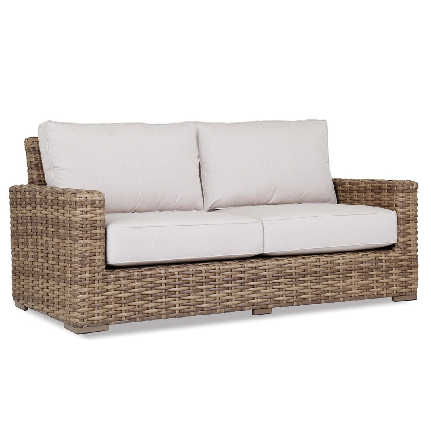 Sunset West Havana Canvas Flax w/Self Welt Outdoor Loveseat
