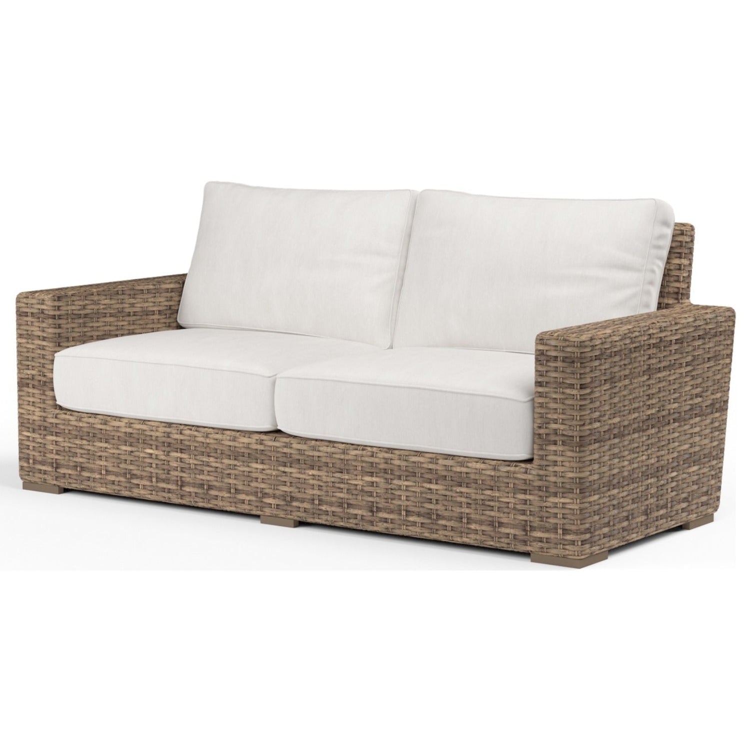 Sunset West Havana Canvas Flax w/Self Welt Outdoor Loveseat