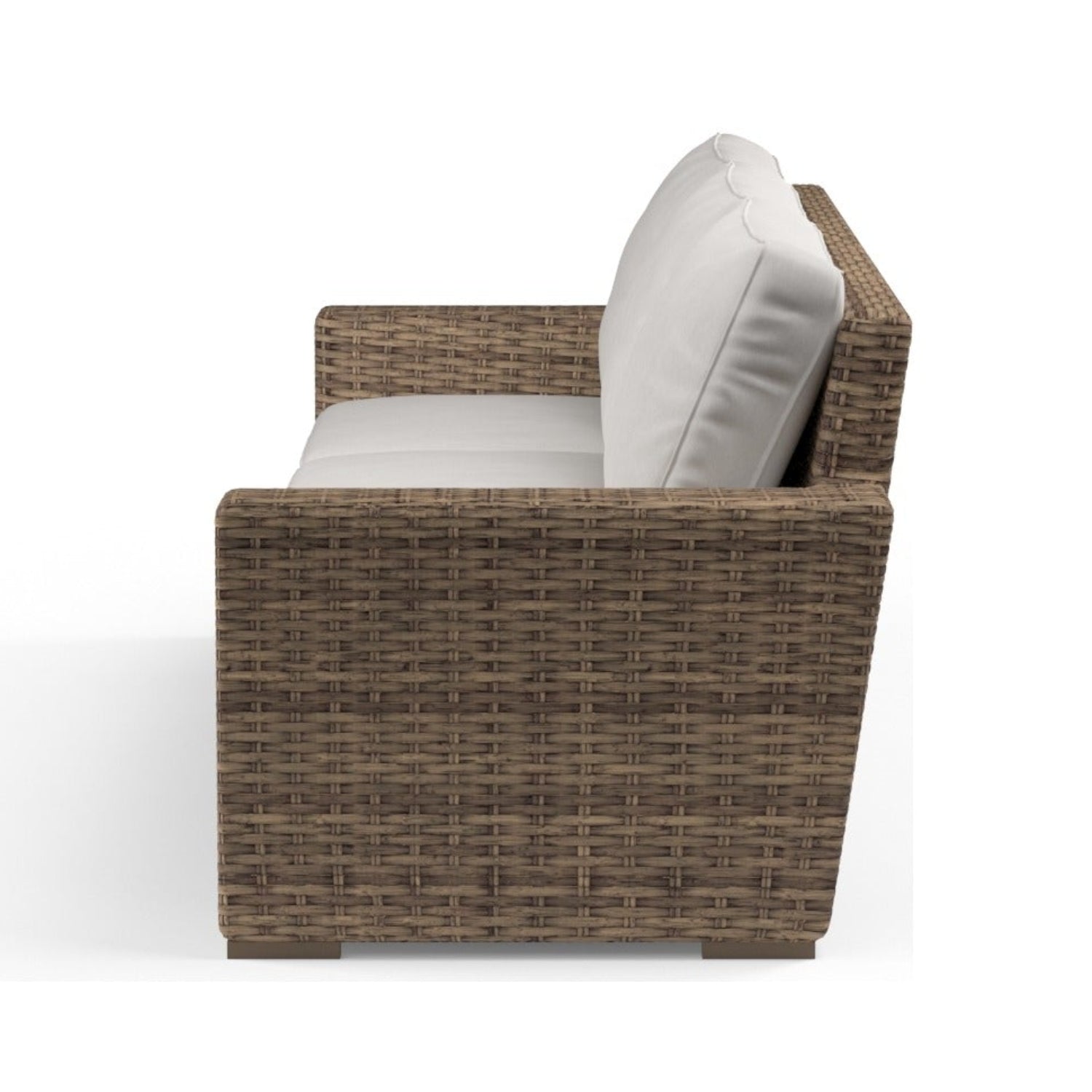 Sunset West Havana Canvas Flax w/Self Welt Outdoor Sofa