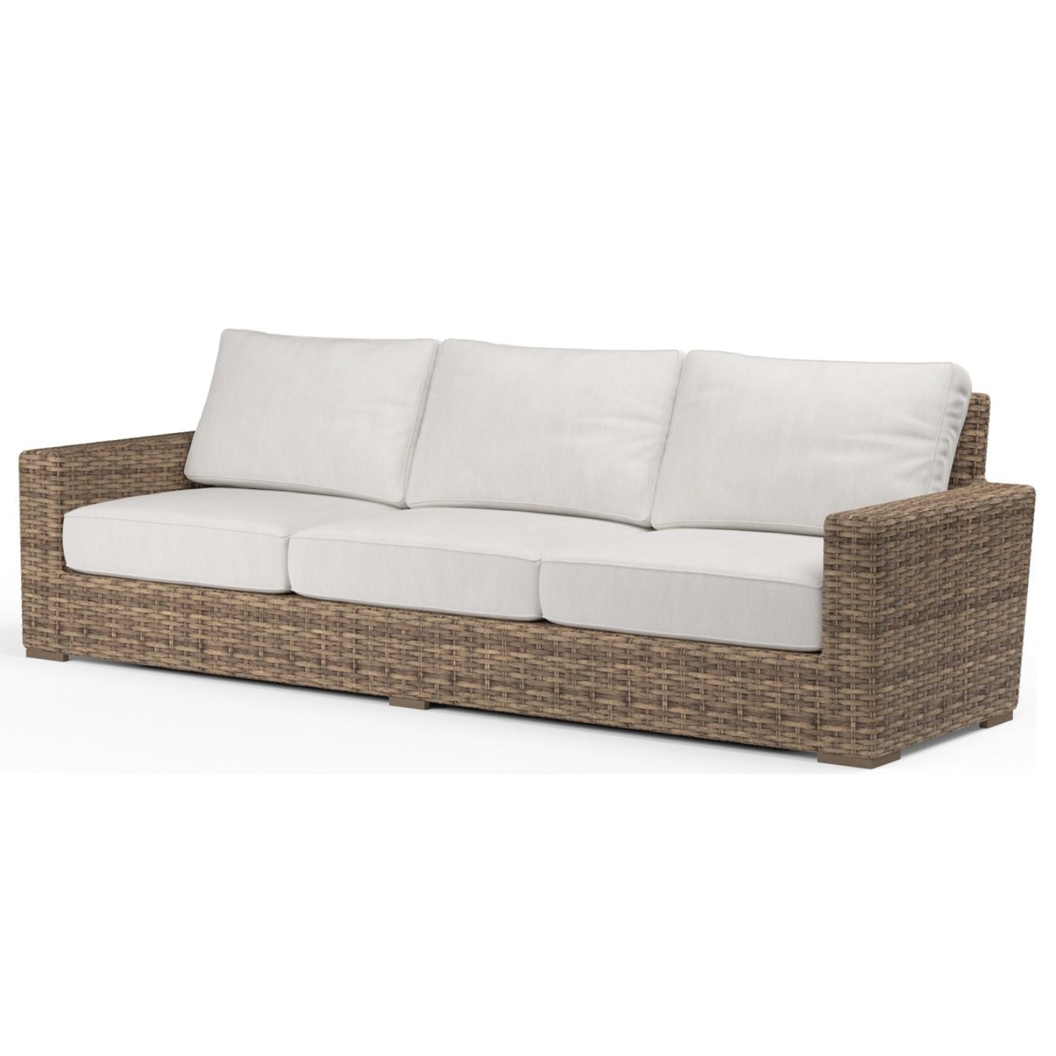 Sunset West Havana Canvas Flax w/Self Welt Outdoor Sofa