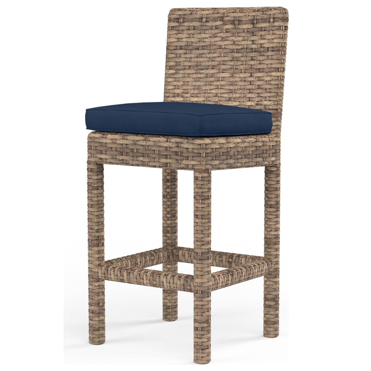 Sunset West Havana Spectrum Indigo w/Self Welt Outdoor Barstool Set of 2