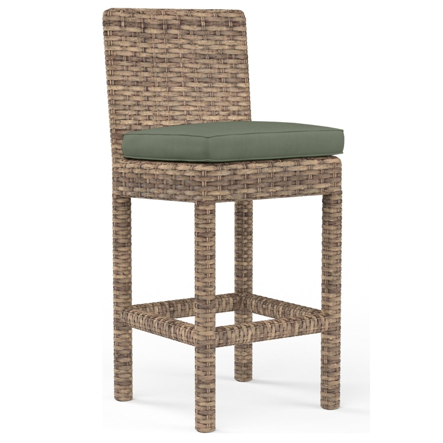 Sunset West Havana Cast Sage w/Self Welt Outdoor Barstool Set of 2