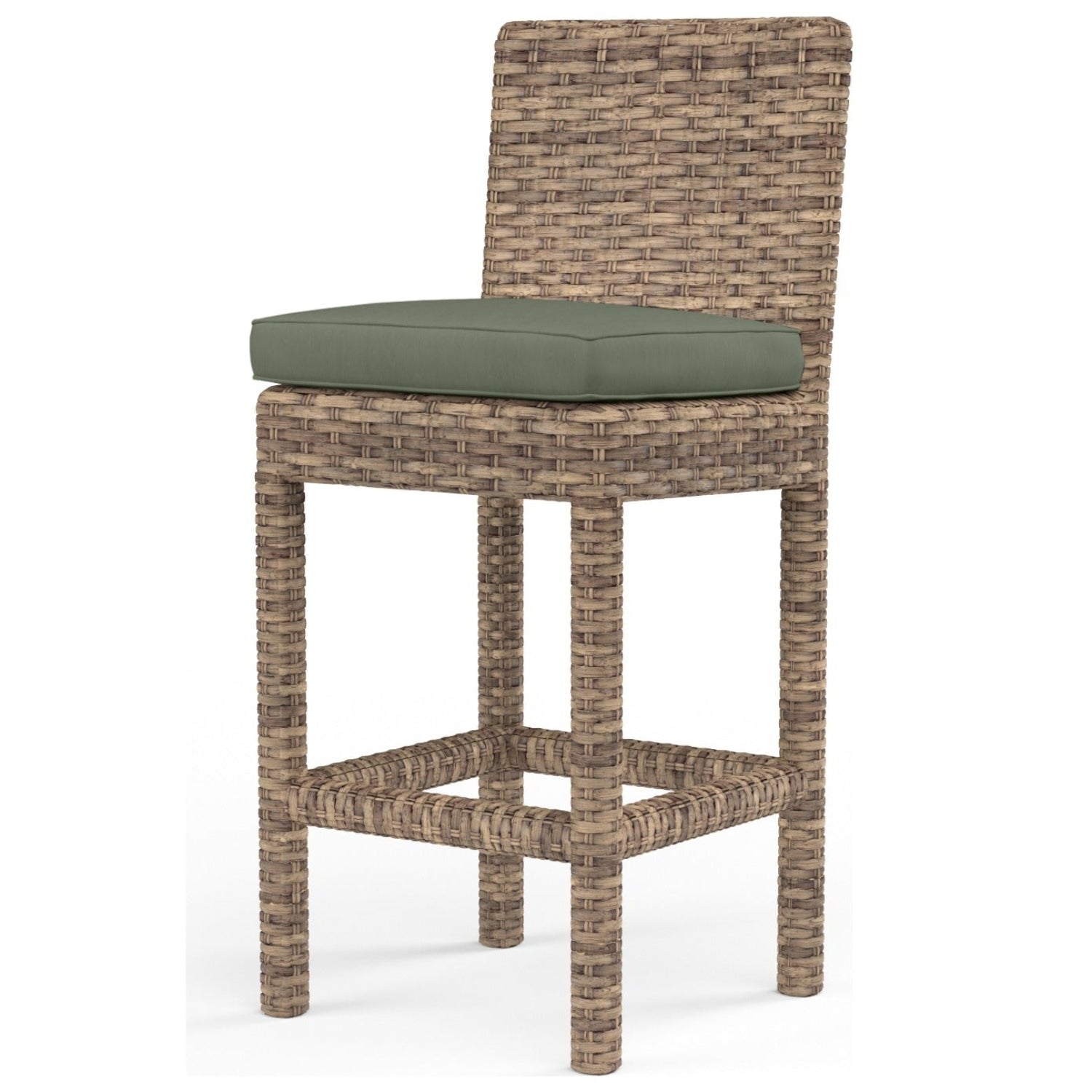 Sunset West Havana Cast Sage w/Self Welt Outdoor Counter Stool Set of 2