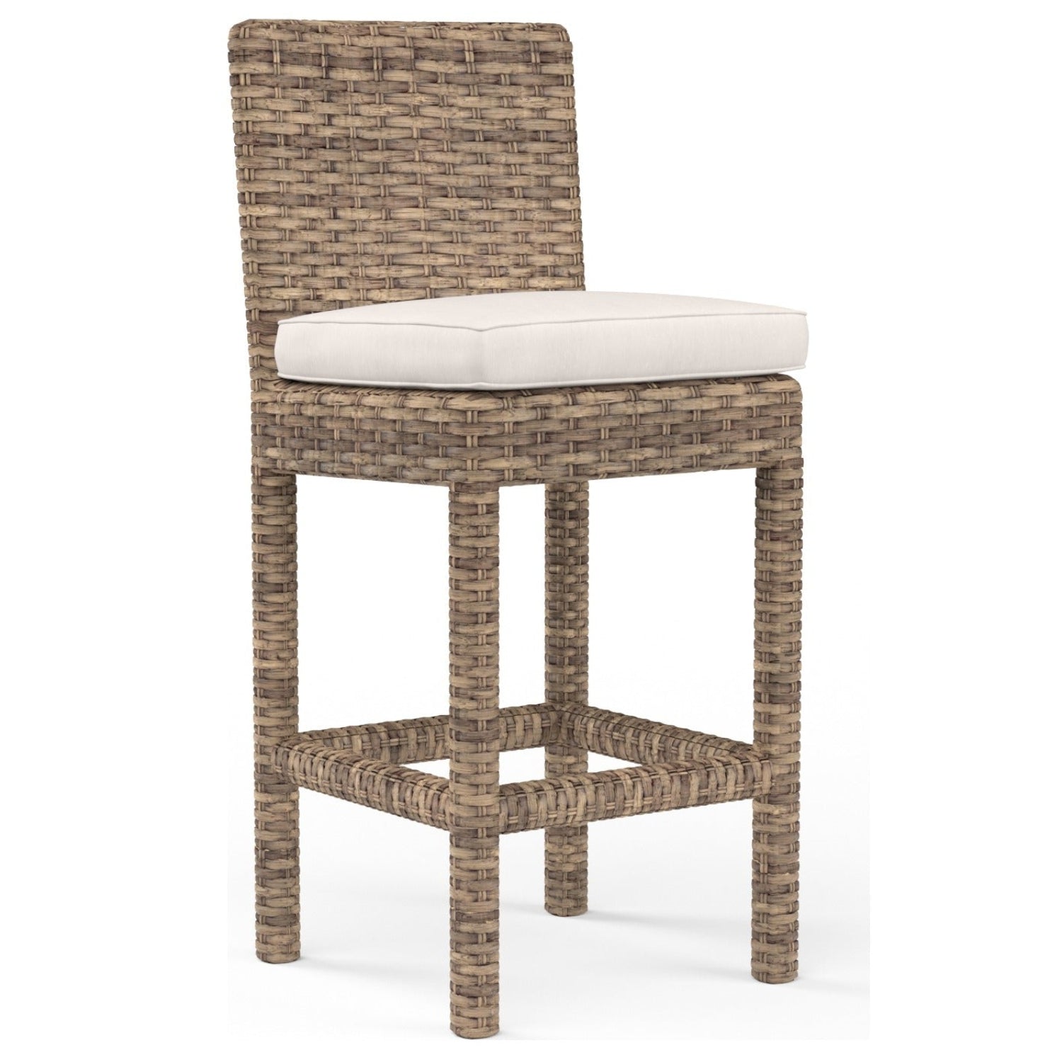 Sunset West Havana Canvas Natural w/Self Welt Outdoor Counter Stool Set of 2