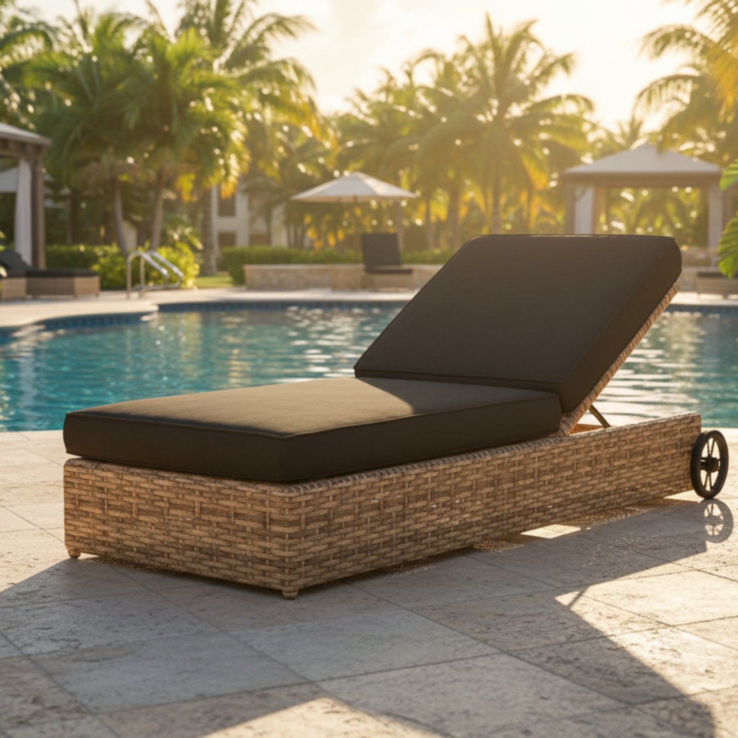 Sunset West Havana Spectrum Carbon w/Self Welt Outdoor Adjustable Chaise