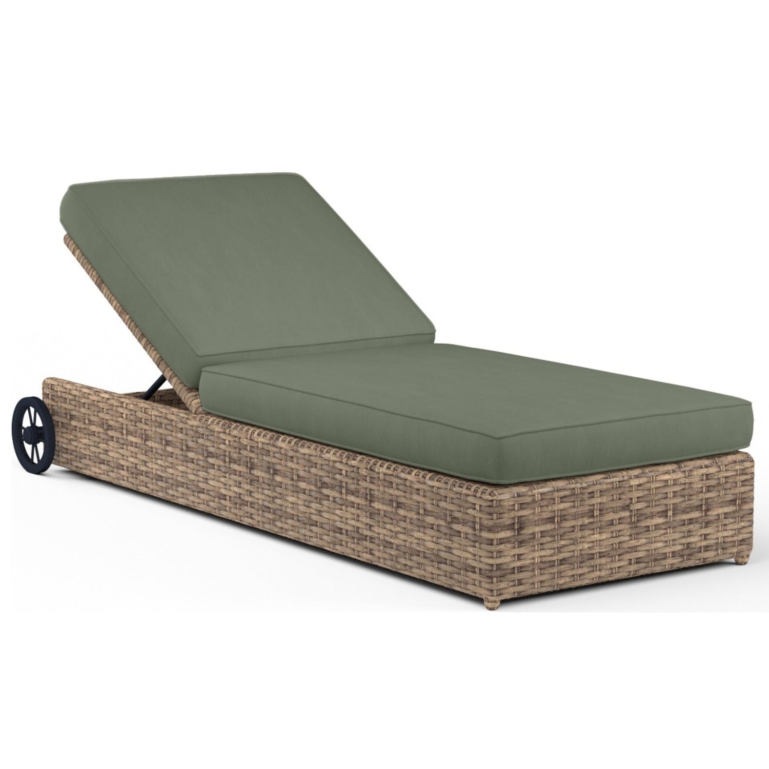 Sunset West Havana Cast Sage w/Self Welt Outdoor Adjustable Chaise