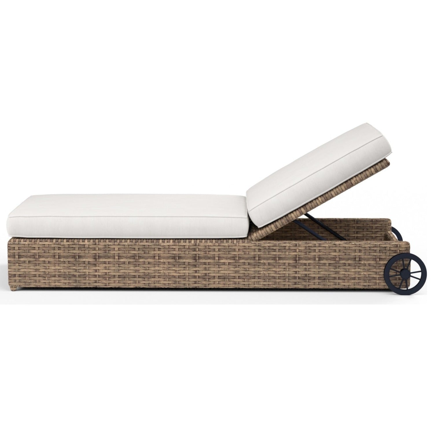 Sunset West Havana Canvas Flax w/Self Welt Outdoor Adjustable Chaise