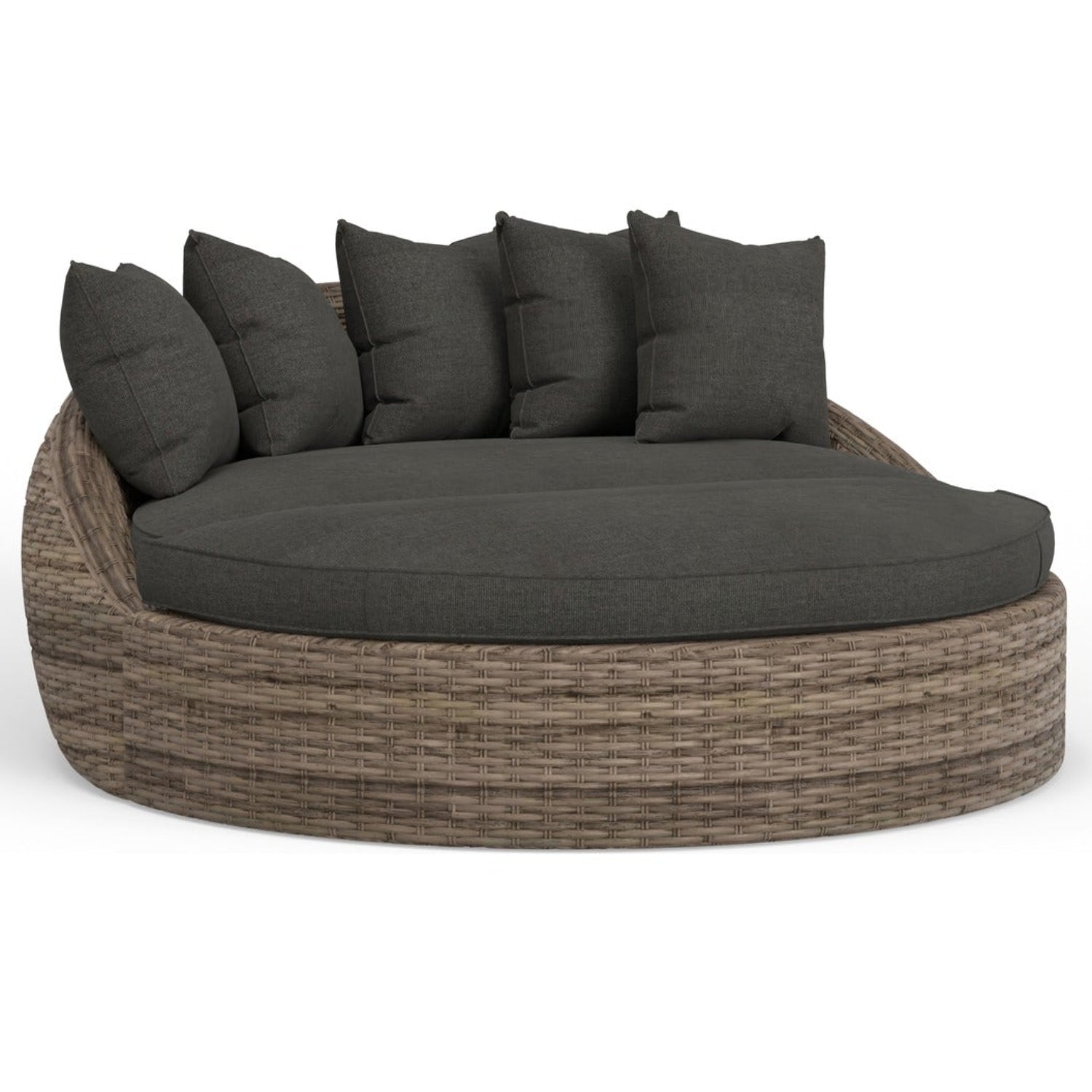 Sunset West Havana Spectrum Carbon w/Self Welt Round Outdoor Daybed