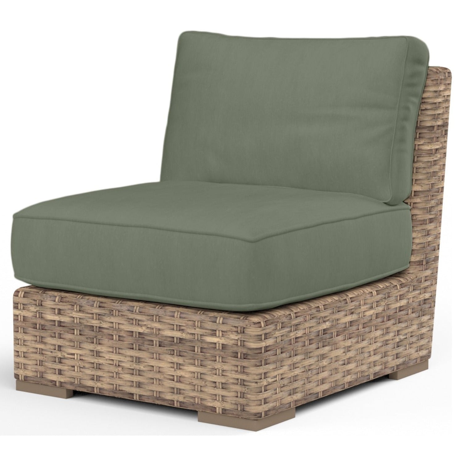 Sunset West Havana Cast Sage w/Self Welt Outdoor Armless Club