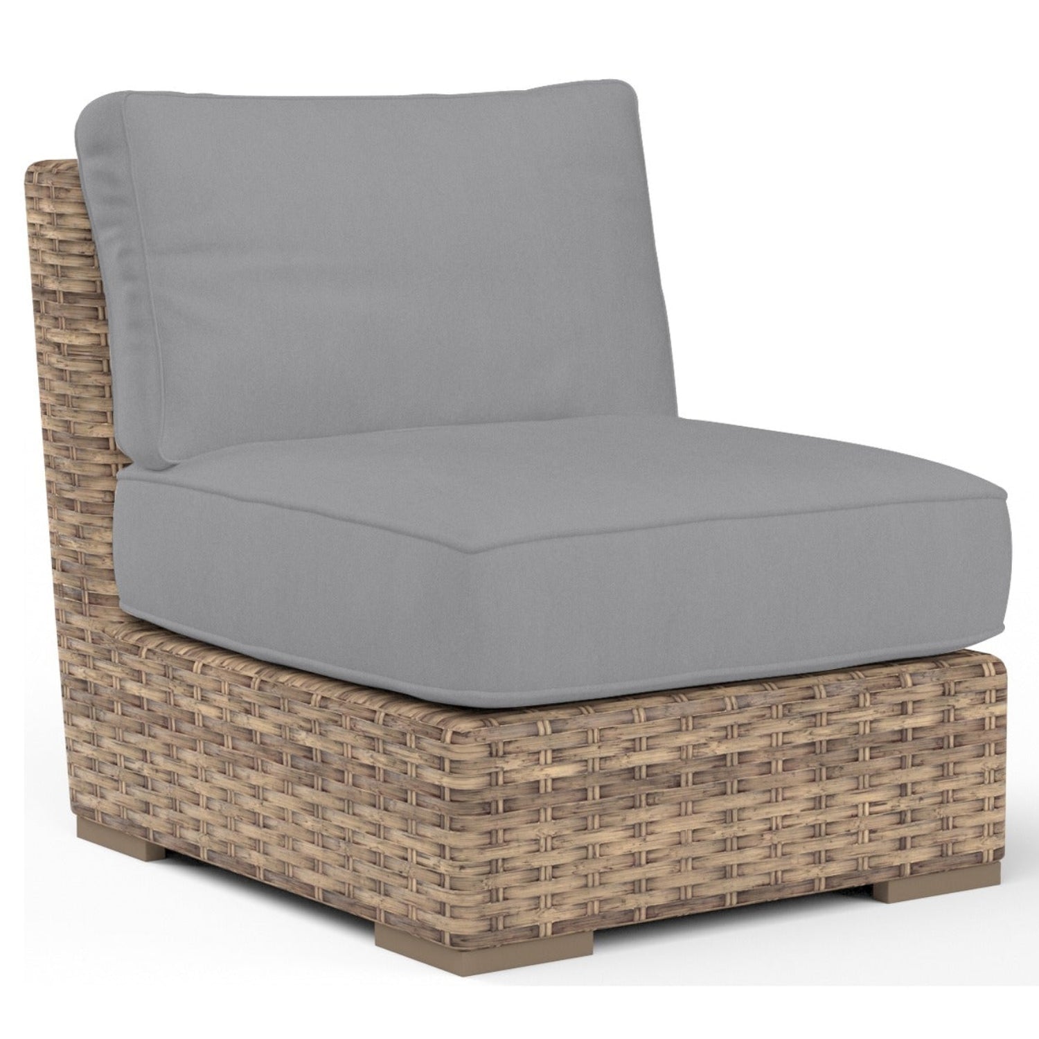 Sunset West Havana Canvas Granite w/Self Welt Outdoor Armless Club