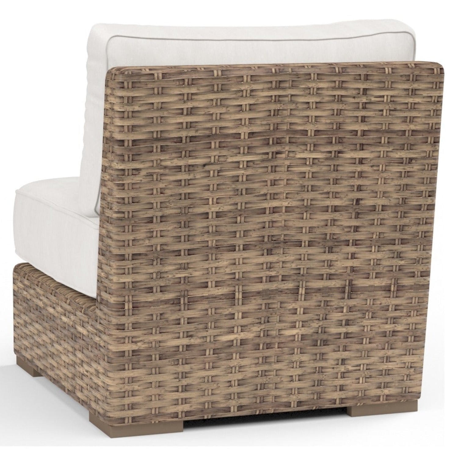 Sunset West Havana Canvas Flax w/Self Welt Outdoor Armless Club
