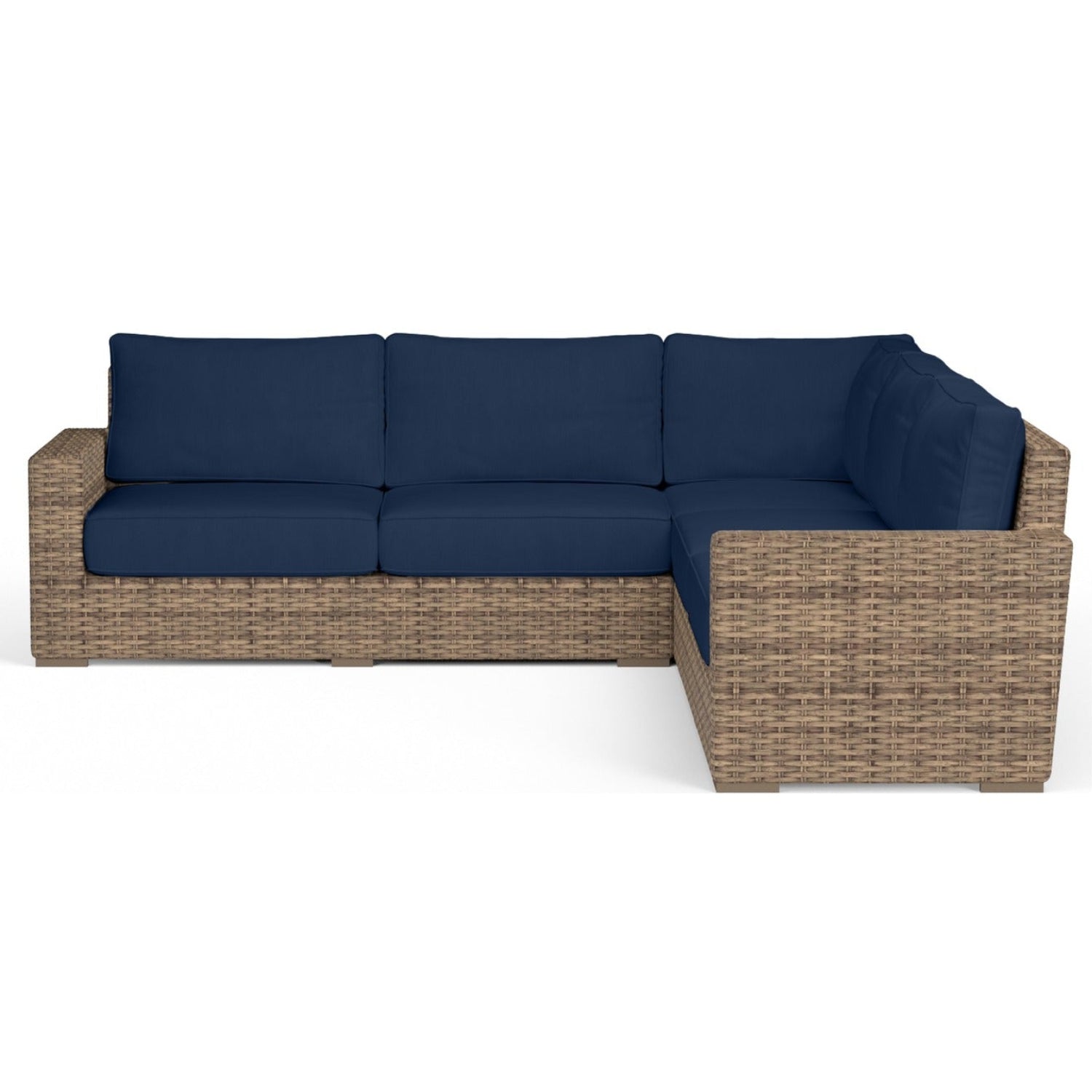 Sunset West Havana Spectrum Indigo w/Self Welt Outdoor Sectional