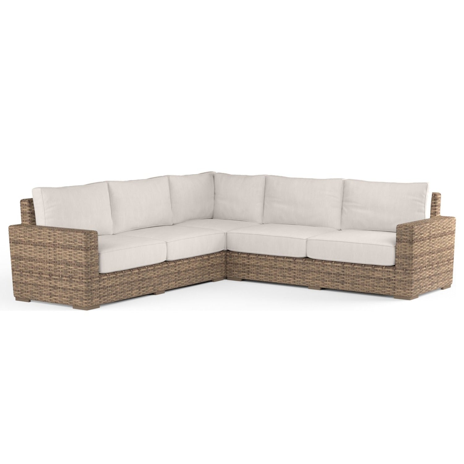 Sunset West Havana Canvas Natural w/Self Welt Outdoor Sectional