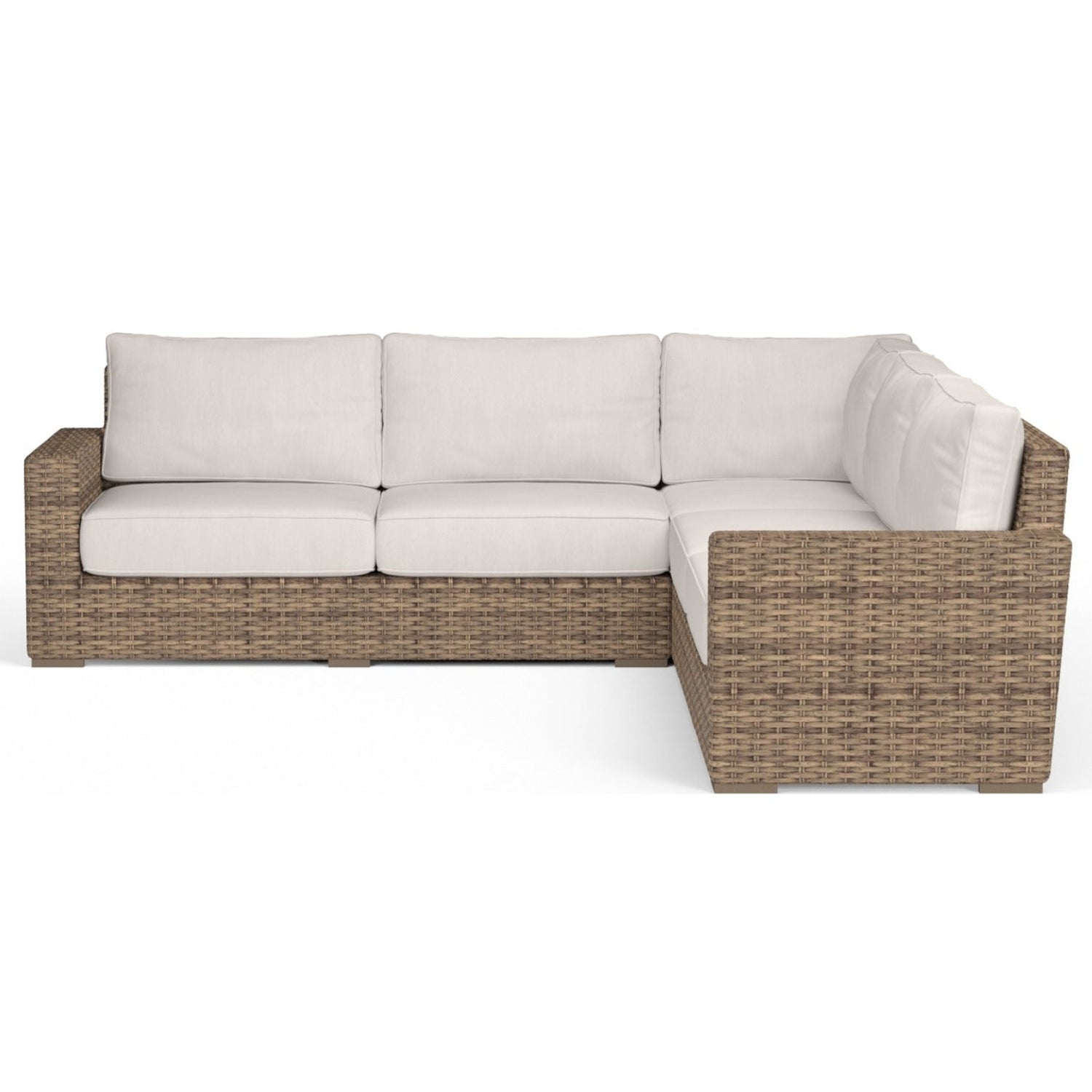 Sunset West Havana Canvas Natural w/Self Welt Outdoor Sectional