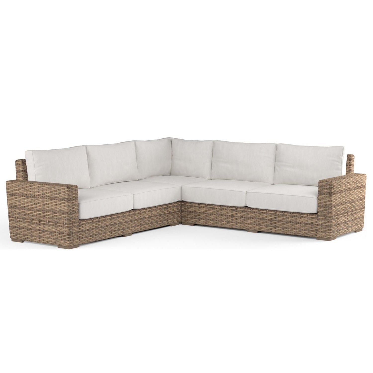 Sunset West Havana Canvas Flax w/Self Welt Outdoor Sectional