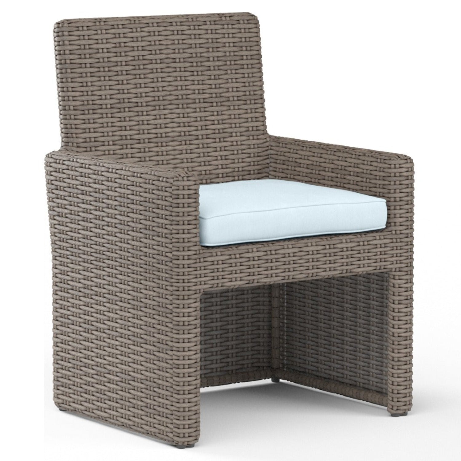 Sunset West Coronado Canvas Skyline w/Self Welt Outdoor Dining Chair Set of 2